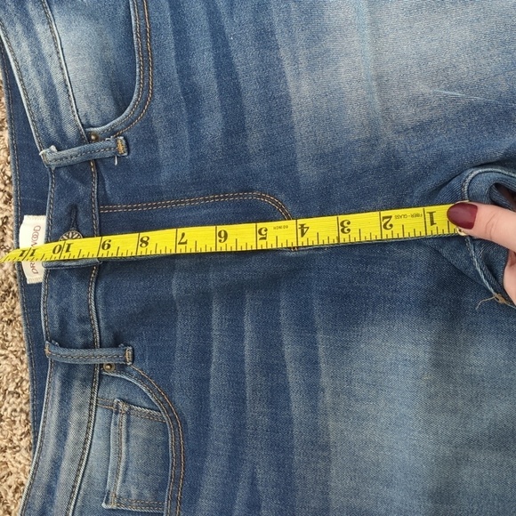 DRIFTWOOD Roxy blue Bahama mama high rise flared leg raw frayed hem jeans - Picture 8 of 12